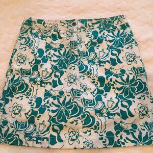 Laura Scott teal and white skort, sz 10